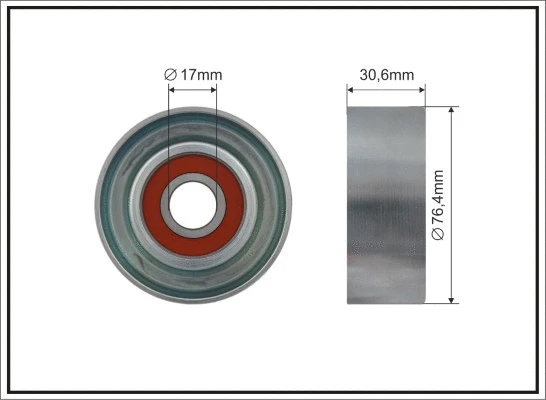 Tensioner Pulley, V-ribbed belt (500671)