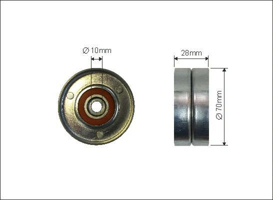 Tensioner Pulley, V-ribbed belt (304-00)