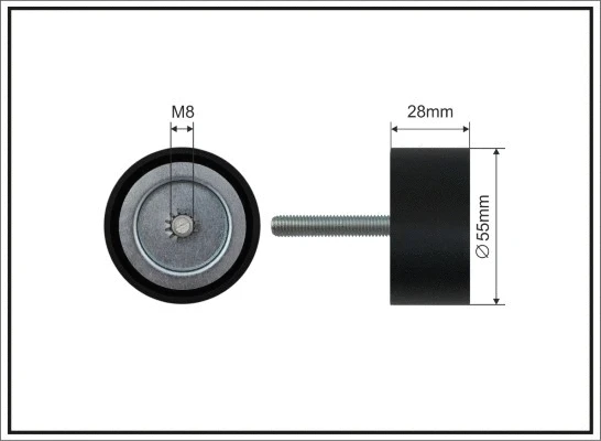 Deflection/Guide Pulley, V-ribbed belt (500656)