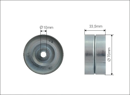 Tensioner Pulley, V-ribbed belt (500072)