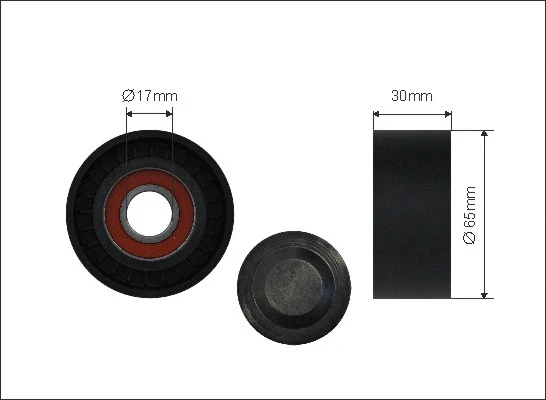 Tensioner Pulley, V-ribbed belt (500258)