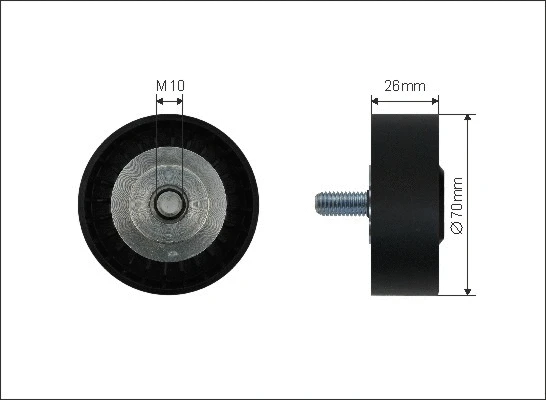 Deflection/Guide Pulley, V-ribbed belt (422-137)