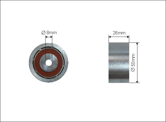 Deflection/Guide Pulley, V-ribbed belt (138-22)