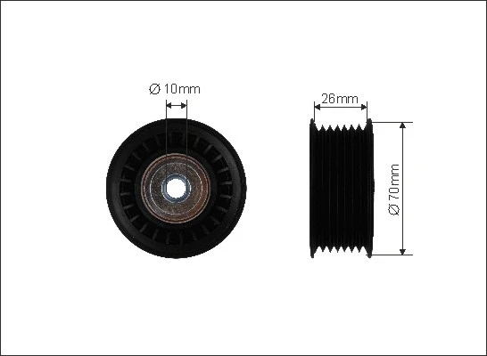 Deflection/Guide Pulley, V-ribbed belt (461-99)