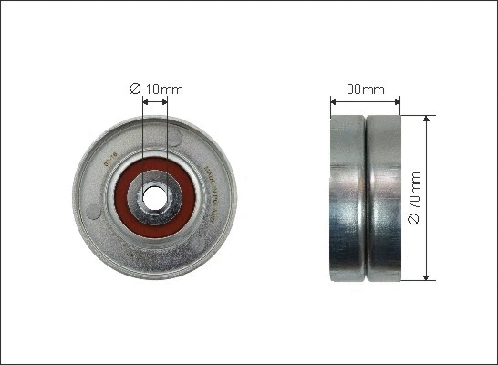 Deflection/Guide Pulley, V-ribbed belt (500325)
