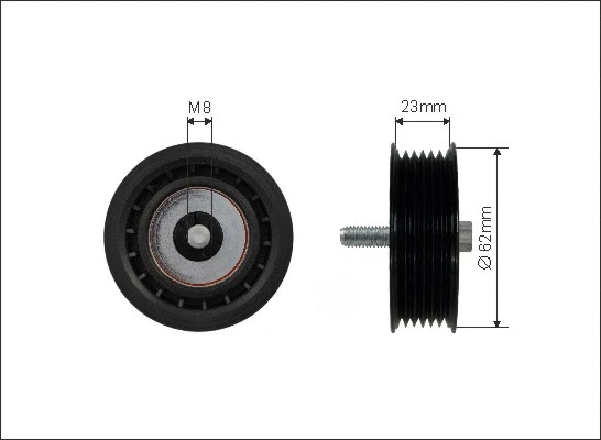 Deflection/Guide Pulley, V-ribbed belt (317-00)