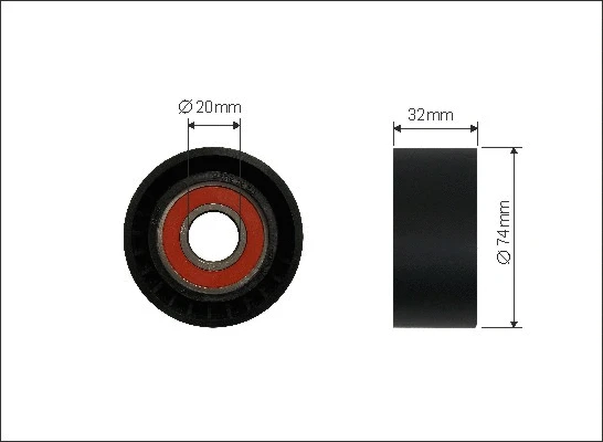 Deflection/Guide Pulley, V-ribbed belt (442-00)