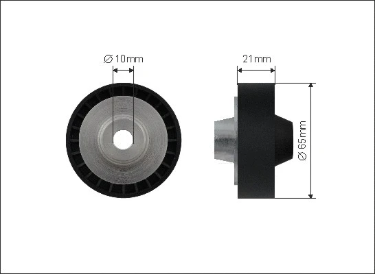 Deflection/Guide Pulley, V-ribbed belt (500485)