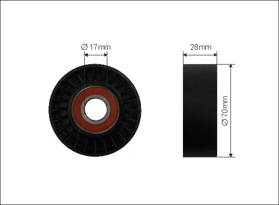 Tensioner Pulley, V-ribbed belt (11-99)