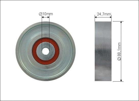 Deflection/Guide Pulley, V-ribbed belt (500206)