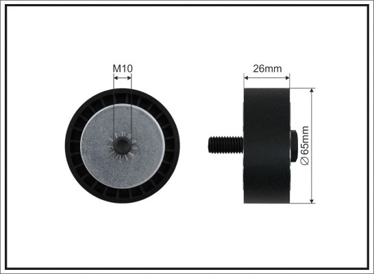Deflection/Guide Pulley, V-ribbed belt (500657)