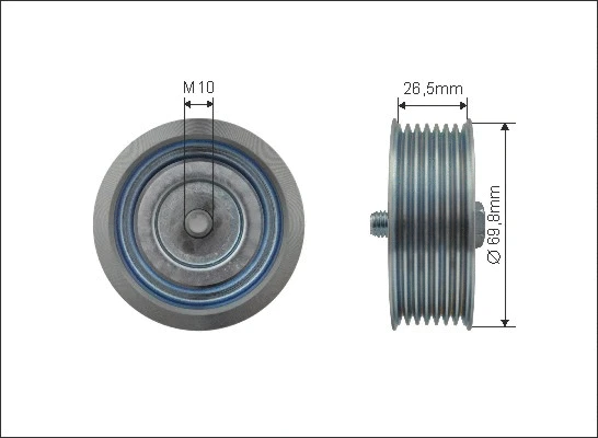 Deflection/Guide Pulley, V-ribbed belt (500429)