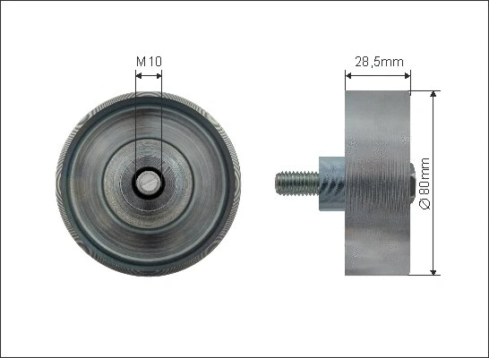 Deflection/Guide Pulley, V-ribbed belt (500496)