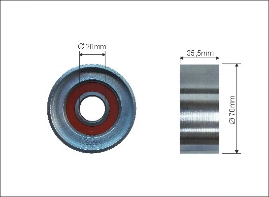 Deflection/Guide Pulley, V-ribbed belt (246-00)