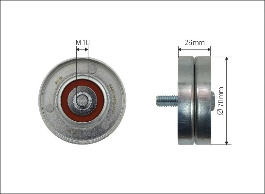 Deflection/Guide Pulley, V-ribbed belt (60-05)