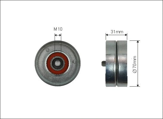 Tensioner Pulley, V-ribbed belt (500239)