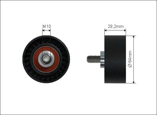 Deflection/Guide Pulley, timing belt (13-08)