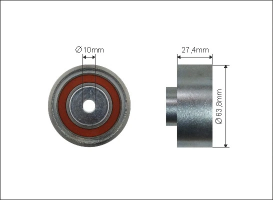 Deflection/Guide Pulley, V-ribbed belt (500243)