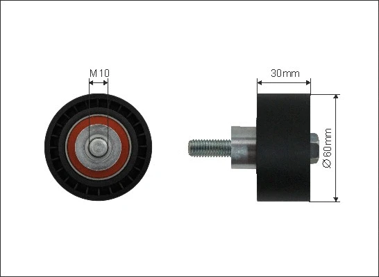 Deflection/Guide Pulley, timing belt (127-10)