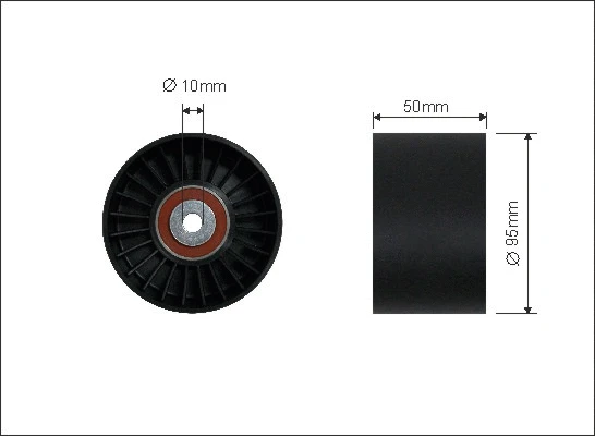 Deflection/Guide Pulley, V-ribbed belt (173-99)