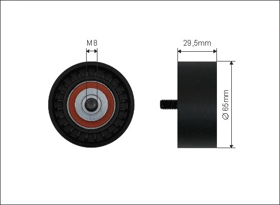Tensioner Pulley, V-ribbed belt (13-98)