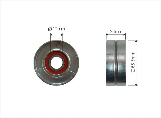 Tensioner Pulley, V-ribbed belt (383-00)