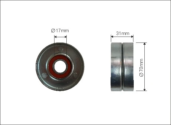 Tensioner Pulley, V-ribbed belt (314-00)