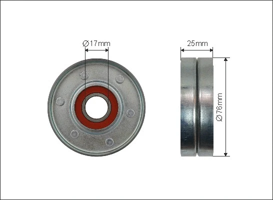Tensioner Pulley, V-ribbed belt (171-00)