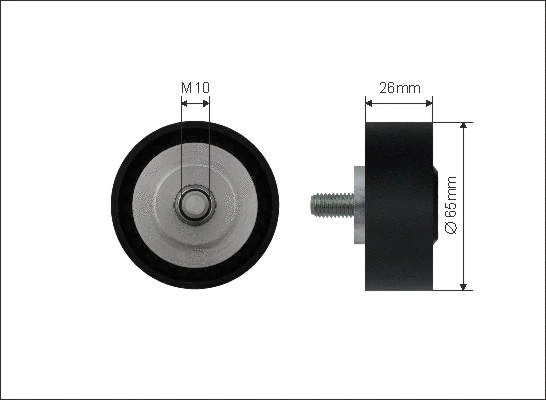 Deflection/Guide Pulley, V-ribbed belt (500541)