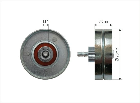 Deflection/Guide Pulley, V-ribbed belt (167-54)