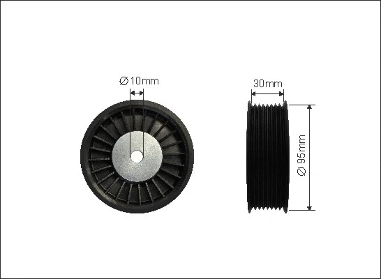 Deflection/Guide Pulley, V-ribbed belt (500044)