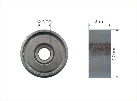 Deflection/Guide Pulley, V-ribbed belt (500070)
