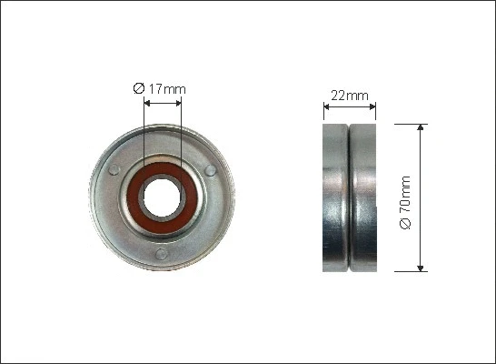 Deflection/Guide Pulley, V-ribbed belt (67-00)