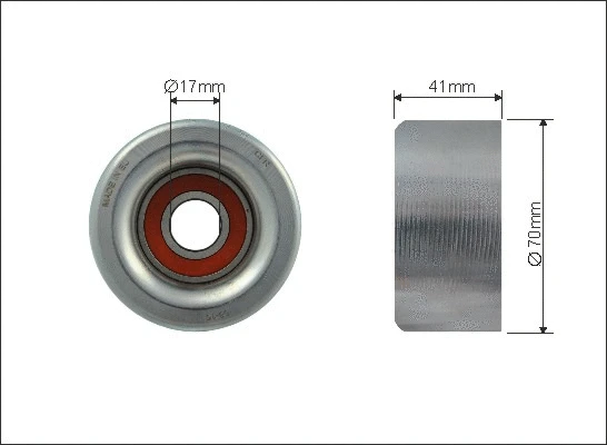 Tensioner Pulley, V-ribbed belt (500207)