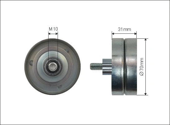 Deflection/Guide Pulley, V-ribbed belt (500157)