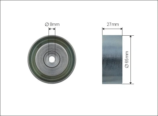 Tensioner Pulley, V-ribbed belt (500446)