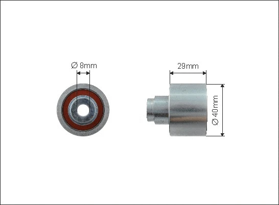 Deflection/Guide Pulley, timing belt (500092)