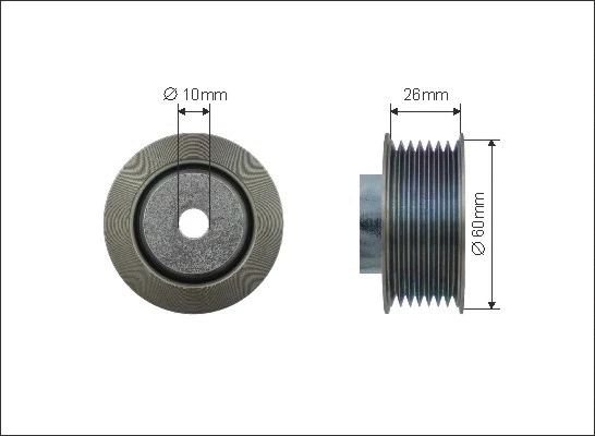 Deflection/Guide Pulley, V-ribbed belt (500001)
