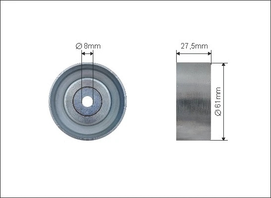 Deflection/Guide Pulley, timing belt (230-22)