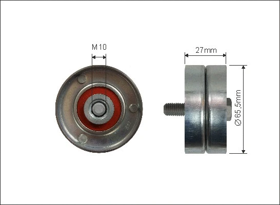 Tensioner Pulley, V-ribbed belt (395-93)