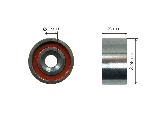 Deflection/Guide Pulley, timing belt (277-114)