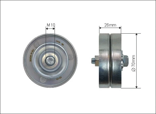 Tensioner Pulley, V-ribbed belt (500131)