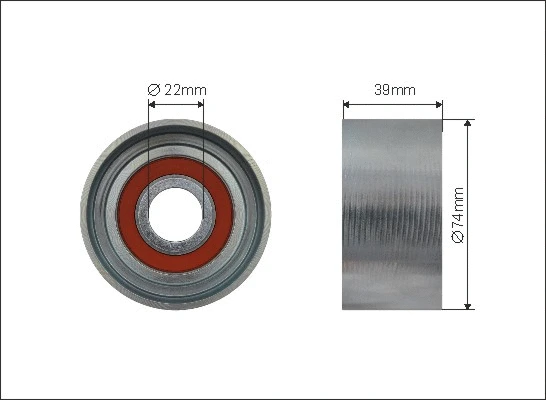 Tensioner Pulley, V-ribbed belt (500581)