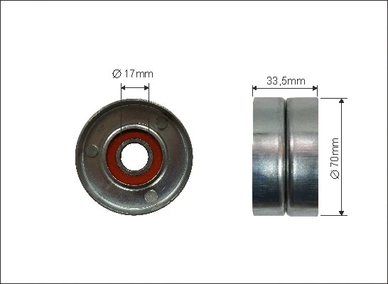 Tensioner Pulley, V-ribbed belt (500079)