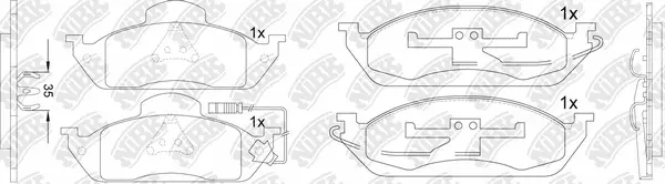 Brake Pad Set, disc brake (PN0116W)