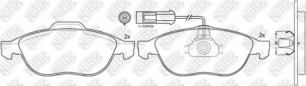 Brake Pad Set, disc brake (PN0127W)