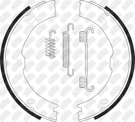 Brake Shoe Set, parking brake (FN0693)