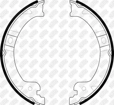 Brake Shoe Set, parking brake (FN0641)