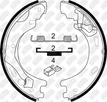 Brake Shoe Set, parking brake (FN0703)