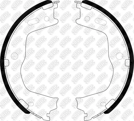 Brake Shoe Set, parking brake (FN0666)